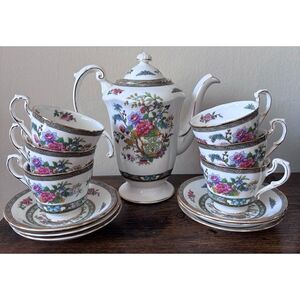 Vintage Paragon Set of Teapot / 6 Cups With Saucers “Tree of Kashmir” / Exellent